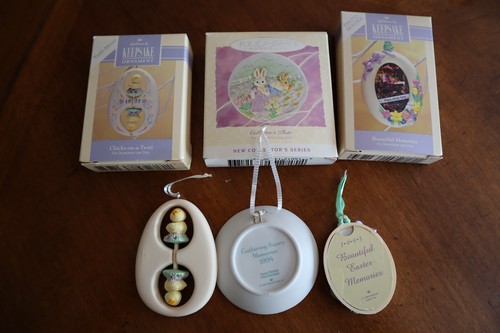 Vtg 90s Hallmark Ornaments Easter Collection Springtime Lot of 12 w/ Boxes Lamb - Picture 3 of 20