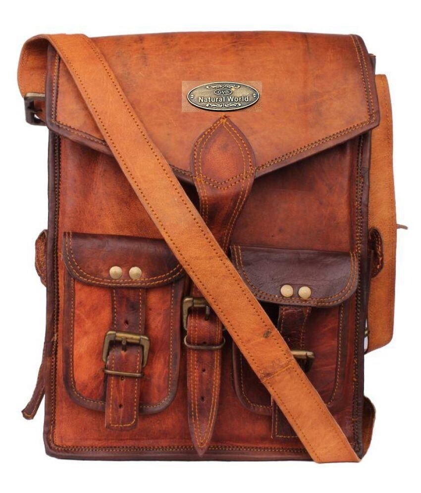 Men's Leather Convertible Backpack Laptop Bag Hiking Travel Camping Rucksack