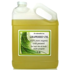 1 Gallon / 7Lb GRAPESEED OIL by Dr.Adorable Grape Seed 100% Pure Organic Free SH