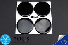 4 NABENKAPPEN SILIKON AUFKLEBER  STICKER LOGO in SCHWARZ 60,0 mm  Emblem - NEU