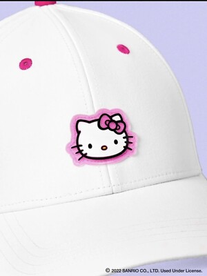 Hello kitty Ball Cap (white) With Pink Ribbon In Back | eBay