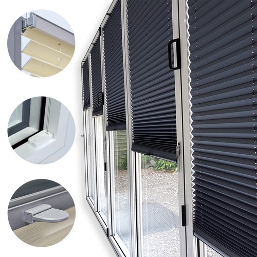 Perfectly Fitted Frameless Pleated Blinds For BiFold Patio Doors