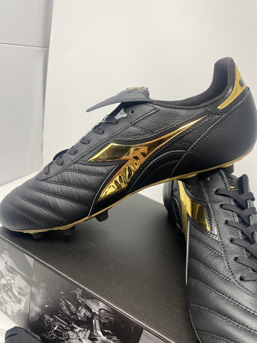 Diadora Brasil 9 Ita LT+ MDPU Black gold - Mens Size 11.5 US