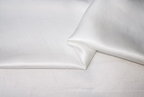 19 momme 45'' Wide By Yards Natural White Silk Cotton Charmeuse Fabric Wedding - Picture 3 of 6