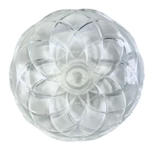 6 x 1.5 inch Crystal Glass Chandelier BOBECHE Criss Cross Flower Pattern, Clear