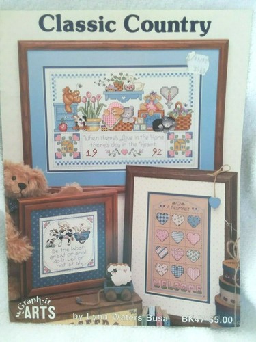 Classic Country Counted Cross Stitch Pattern Leisure Arts 1992 BK47