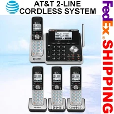 AT&T TL88102 2-LINE DECT 6.0 PHONE SYSTEM - TOTAL OF 4 CORDLESS - BRAND NEW