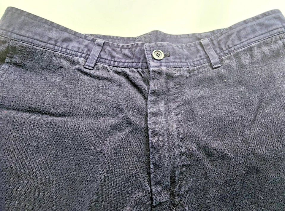 PANTALONES COMME DES GARCONS TEÑIDOS AZUL ALGODÓN PIERNA RECTA FRENTE PLANO PEQUEÑOS con 31 Foto 2 de 4