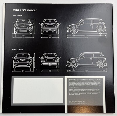 Mini Cooper and Mini Cooper S Brochure-2002 | eBay