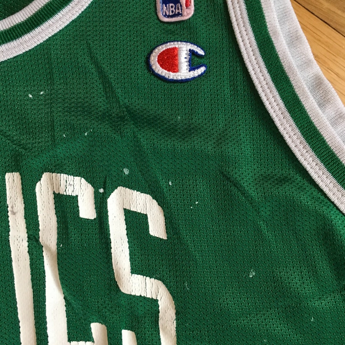 VTG 90s Champion Boston Celtics Jersey #1 48 XL Distressed VTG 90s Champion Boston Celtics Jersey #1 48 XL Distressed