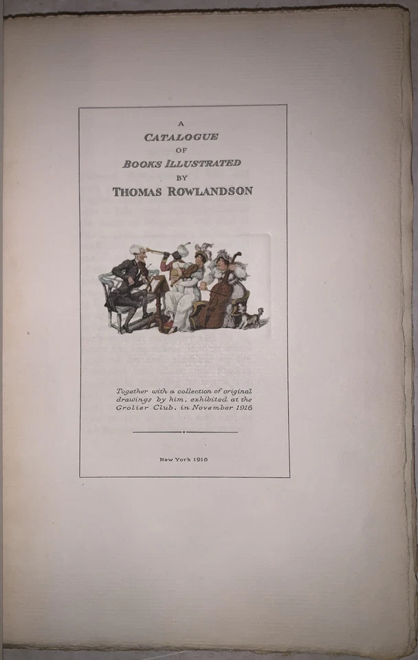 1 of 200, 1916, 1st Ed, CATALOGUE OF BOOKS ILLUSTRATED by THOMAS ROWLANDSON - Image 3 of 4