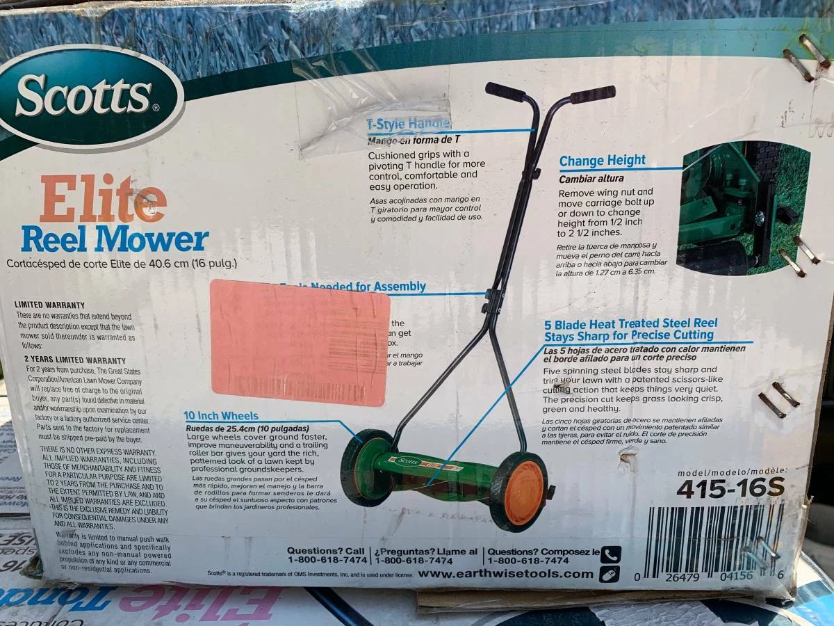 Scotts 415-16S 16 Elite Push Reel Mower *Box Damage* Complete Walk Behind  26479041566