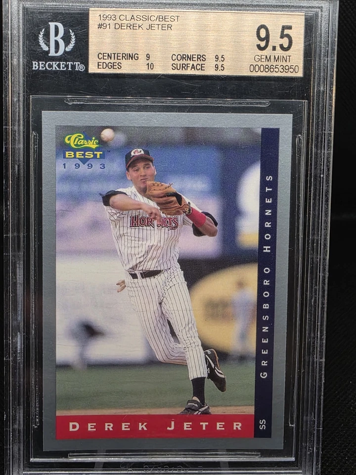 1993 Classic/Best Derek Jeter #91 BGS GOLD 9.5 GM "The Captain" Yanks HOF'r! - Image 2 of 3