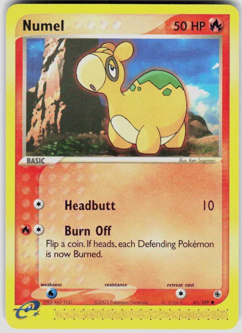 Numel 69/97 EX Dragon Pokemon