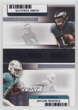 2021 Panini Contenders Round Numbers Sapphire DeVonta Smith Jaylen Waddle 0z2