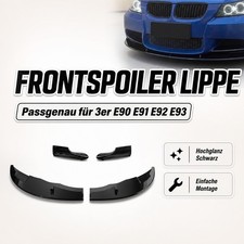 F�r BMW 3er E90 E91 E92 E93 M3 09?11 4?teiliger Frontspoiler Hochglanz?Schwarz