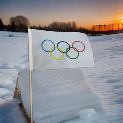 #ad #ad 20 Mini Olympic Ring flags with wooden stick and gold Top Flags are 8quot; x 5.5quot; $19.99