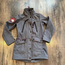 Girl's Canada weather gear Soft shell Gray Jacket, READ no Hood, Size: S 7/8