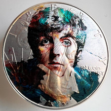 Moneda de dólar de plata Paul McCartney American Silver Eagle 1 oz .999 Beatles