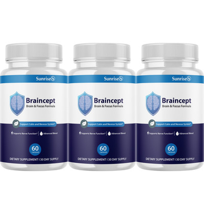 Braincept Brain Health And Nerve Function, (3 Bottles) Supplement Genuine