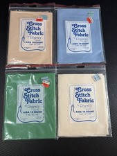 4 Regency Mills AIDA 14 Count Cross Stitch Fabric 12" x 18" 100 Cotton NIP Lot