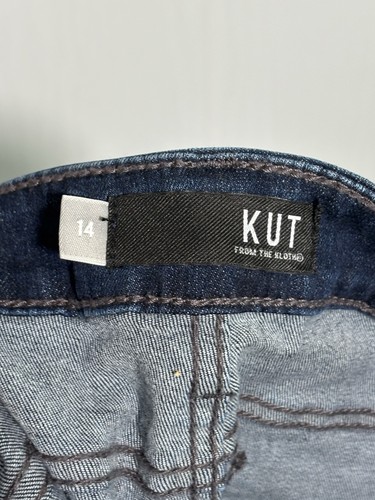 KUT from Kloth Jeans Womens 14 Blue Catherine Slouchy Boyfriend Stretch New - Picture 12 of 14