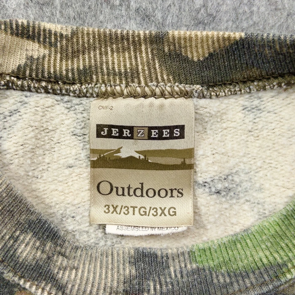 Sudadera de Colección Jerzees Exterior Para Hombres 3XL Camuflada Cuello Redondo Bigwoods Trebark Años 90 Y2K Foto 2 de 4