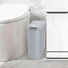 Automatic Motion Sensor Bathroom Trash Can with Lid, 2.6 Gallon Touchless Tra...