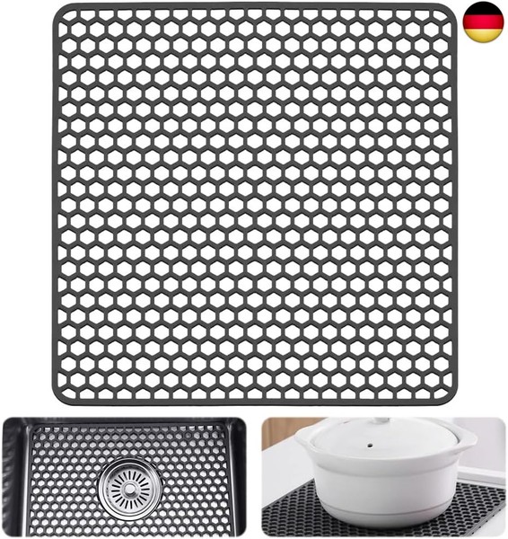 SpüLbeckeneinlage Silikon SpüLbeckenmatte 30.5*30.5Cm SpüLmatte Abtropfmatte Sp-image