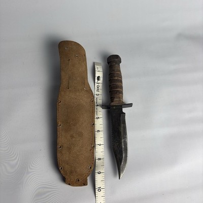 Valor 10998 Japan Survival Knife w/ Leather Sheath | eBay