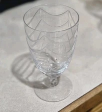 Set of 9 Vintage Art Deco Fostoria Etched Water Goblets