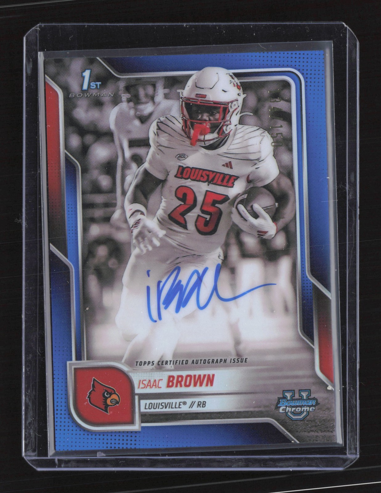 2025 Bowman U Chrome Isaac Brown Chrome Prospect Auto Blue Refractor #/150