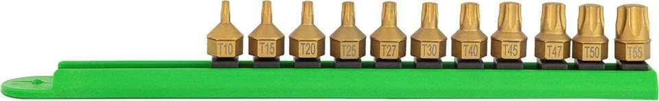 Versatile 11-Piece Titanium Coated Torx Drive Bit Set for Mechanics and DIYers - Image 3 of 4