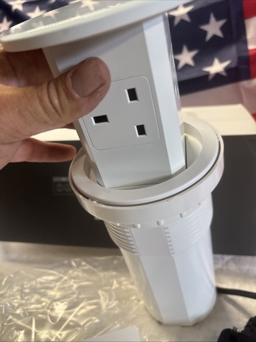 Pop up Sockets for Kitchen Worktops with Wireless Charger, Desk Power Socket. - Picture 4 of 13