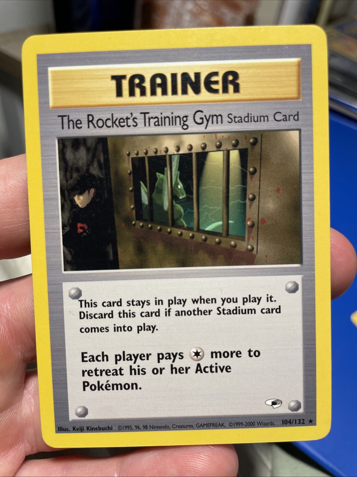Pokémon TCG Gym Heroes Rockets Training Gym 104/132 NM Vintage Rare