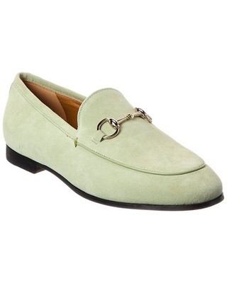 Gucci Jordaan Suede Loafer Women's Green 36
