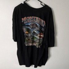 Harley-Davidson Monterey California Black Collectible T-Shirt 100% Cotton 2 XL