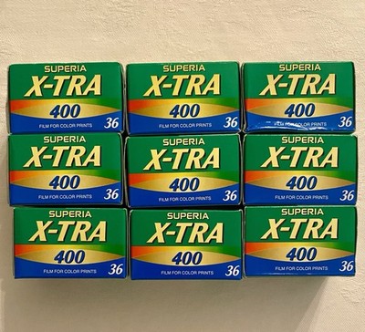 Fujifilm Superia X-tra 400 35mm Film Roll 36exp Lot Of 9 Expired 12.2003 Sealed