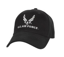 Rothco U.S. Air Force Low Profile Cap, Black USAF Logo One Size,