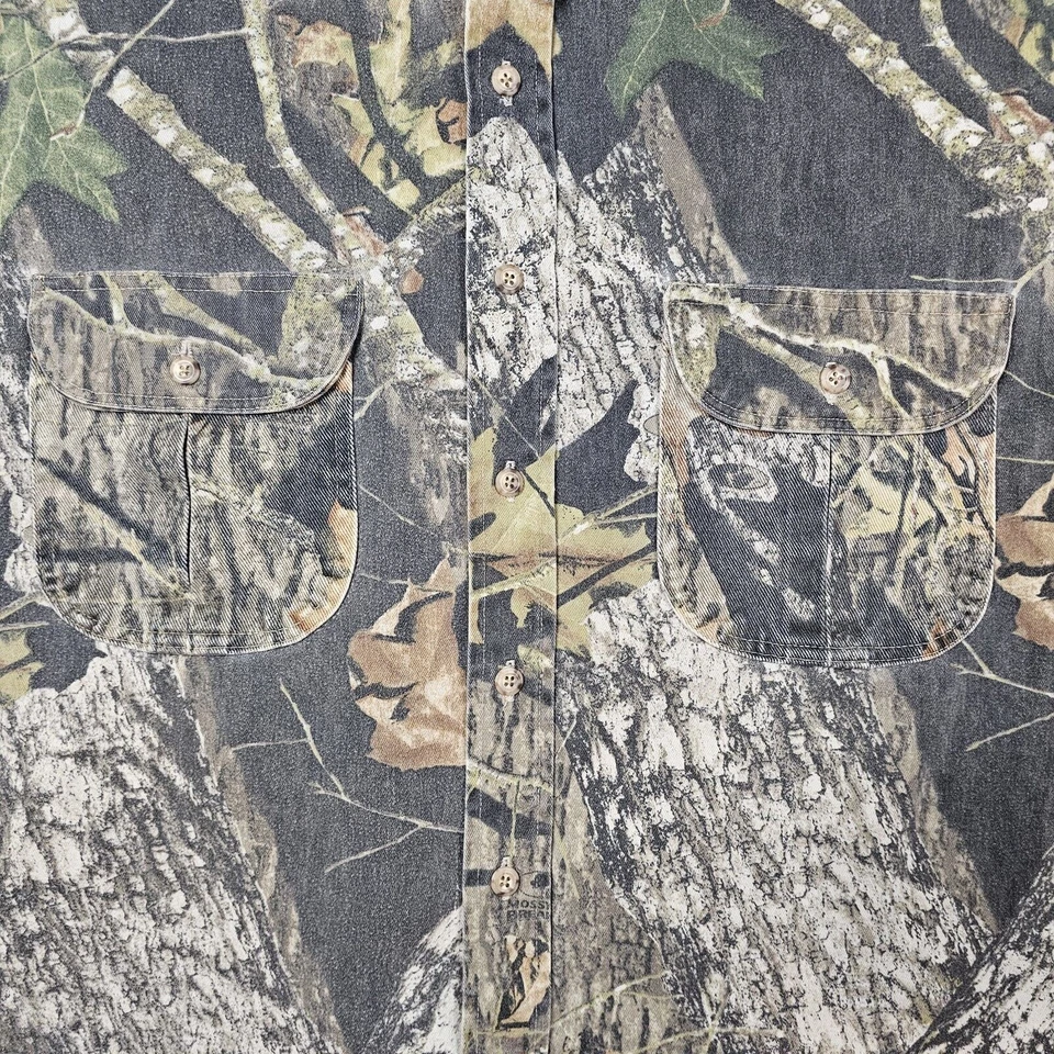 Vintage Mossy Oak Shirt XXL Camo Outdoors USA Made Break Up Realtree Hunting 90s - Image 2 of 4