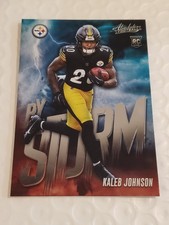 2025 Panini Absolute By Storm Kaleb Johnson#8 (RC) - Pittsburgh Steelers - Iowa!