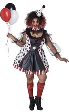 California Costume Twisted Clown Adult Women Circus Side Show Medium 8-10 436
