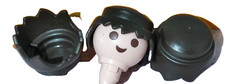 PLAYMOBIL x3 BRAUNE PER&Uuml;CKEN MITTELALTER PIRATEN BRAUNE HAARE R&Ouml;MER WEST