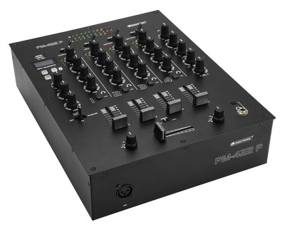 Kleiner 4-Kanal-DJ-Mixer mit Bluetooth, MP3-Player mit USB-Anschluss & DJ-Booth