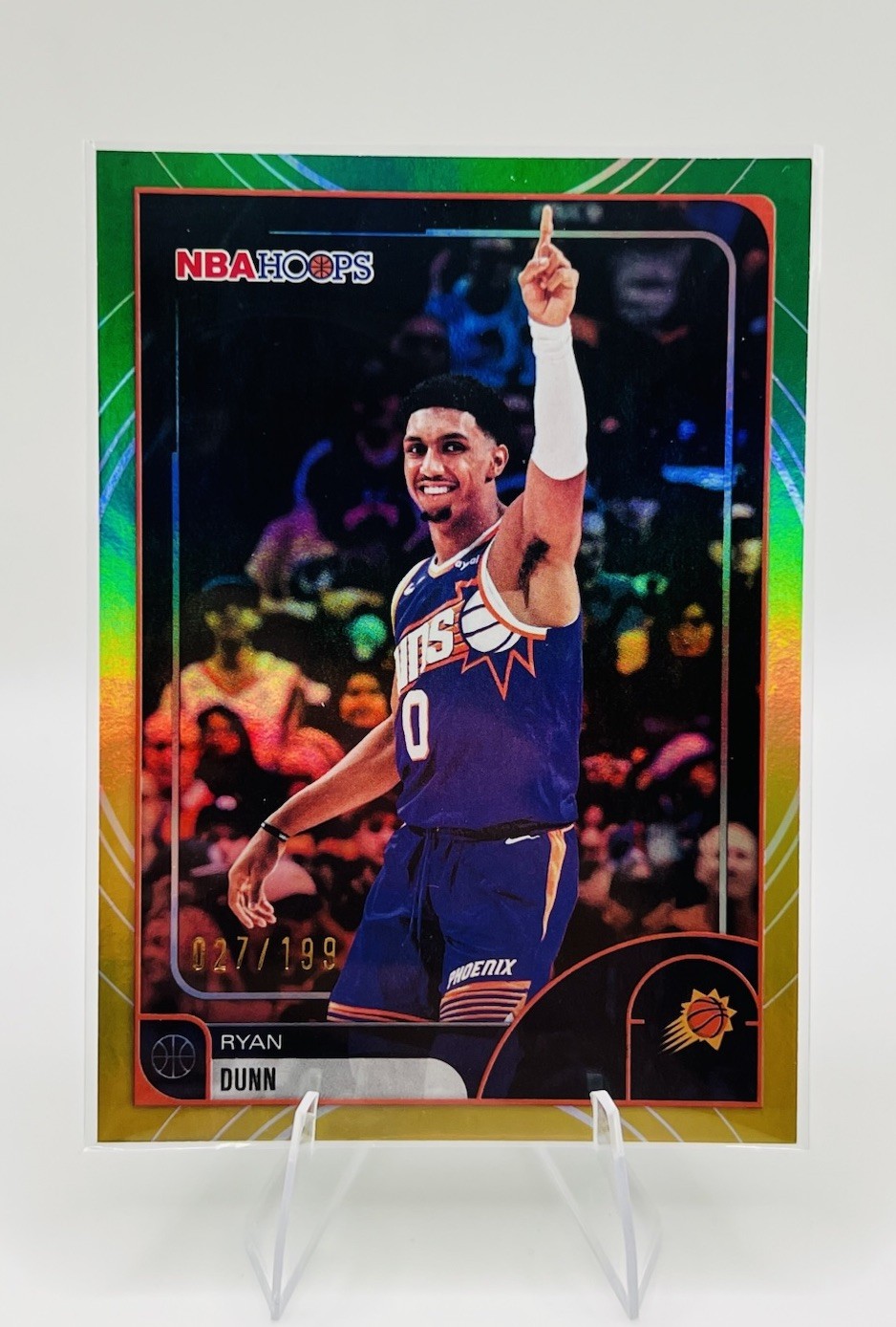 Ryan Dunn 2025-26 Topps NBAHOOPS Rainbow Gold & Green SP /199 ☀️Suns