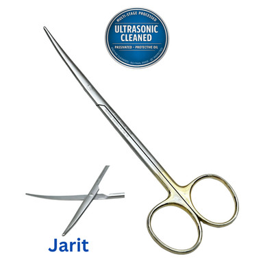 Jarit 101-251 Metzenbaum-Lahey Scissors, TC, Curved, 5.75'' - Ultrasonic Cleaned