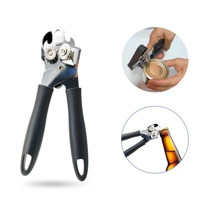 Manual Bottle Opener Camping Tool Can Jar Tin Kitchen Smooth Cut Stainless Steel