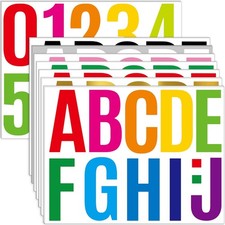 24 Sheets Letter Stickers Bulletin Board Letters Large 4 Inch Vinyl Colorful