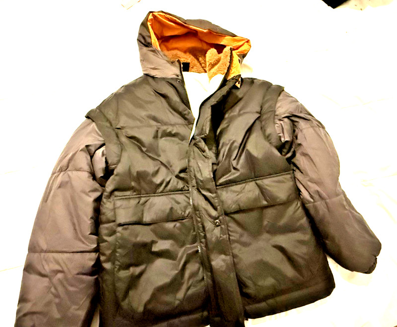 new! UGG All Gender KRISTIAN CONVERTIBLE 2 N 1 Puffer Jacket Vest  Coat Sz S/M