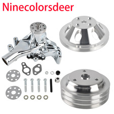 Long Water Pump 13 Groove Crankshaft Pulley Kit For Small Block Chevy 283 400